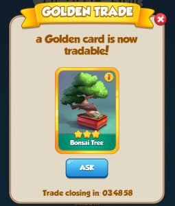 Bonsai Tree Gold Card Trade in Pet Master