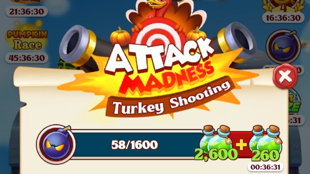 Attack Madness - Turkey Shooting Event in Pirate Master